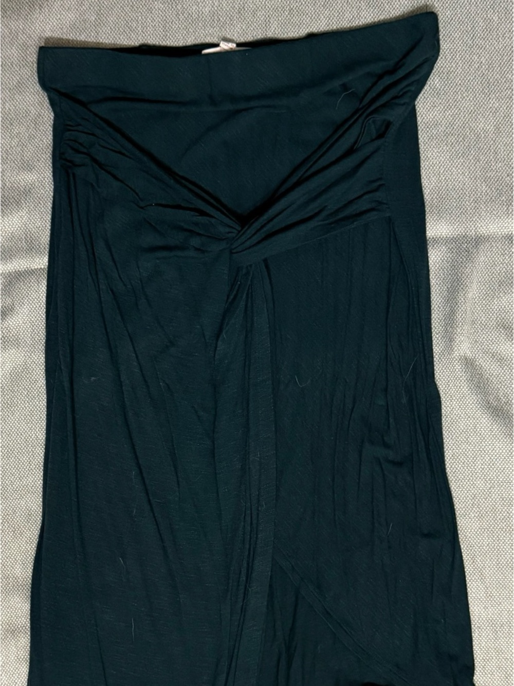 Asymmetrical green skirt
